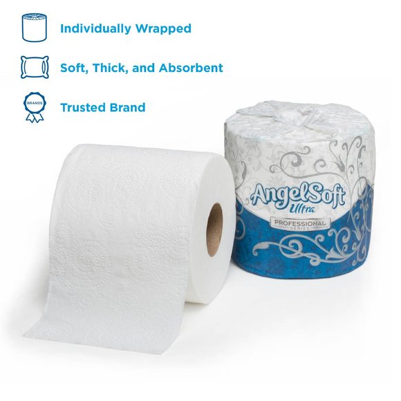 Angel Soft Ultra Professional Series Embossed Toilet Paper by GP PRO 2 Ply - 4.0 - Picture 3 of 8